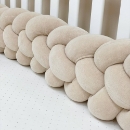 Protectie laterala patut bebe tripla bej (2)